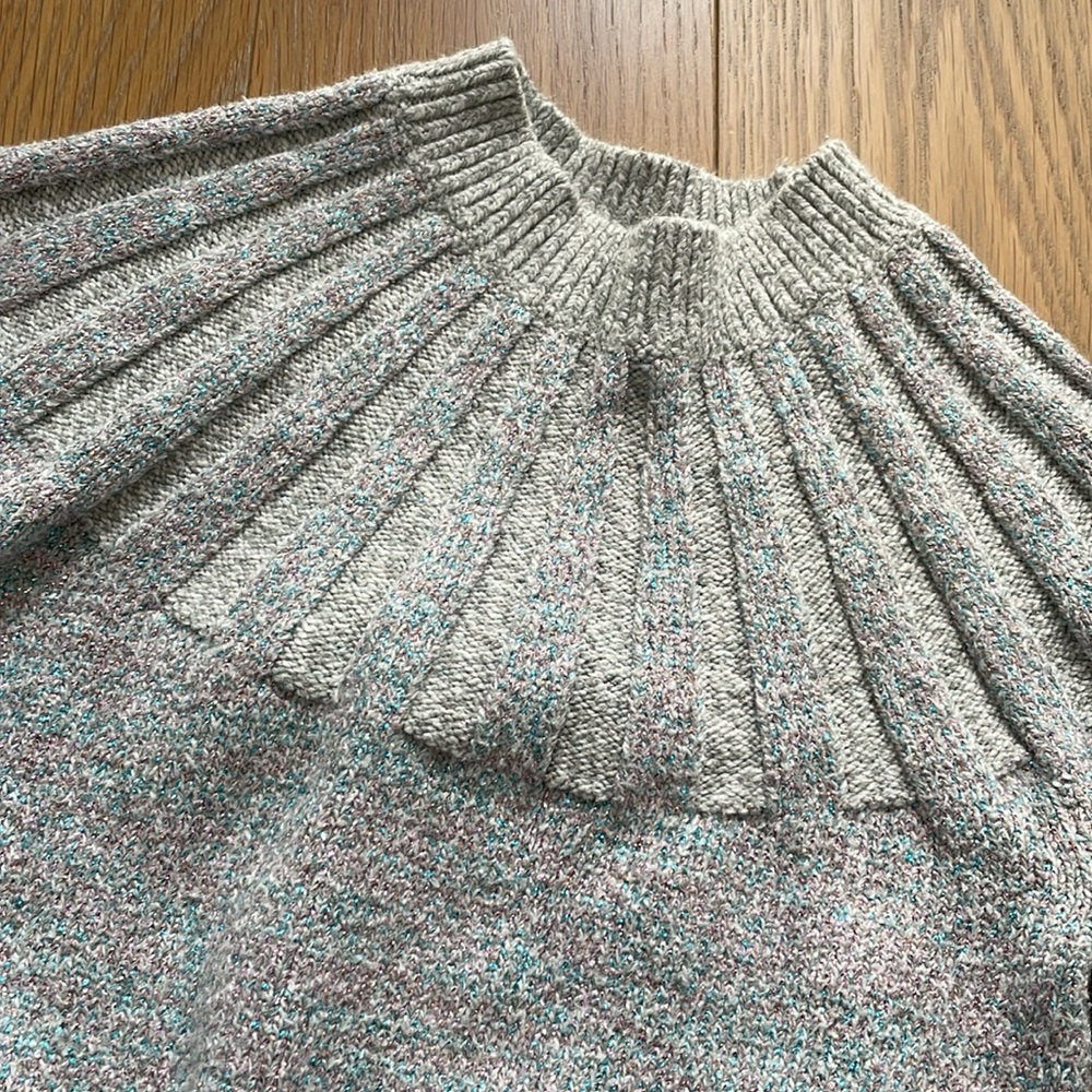 Crewcuts girls sparkle pink blue metallic threads ski sweater - Picture 3 of 5